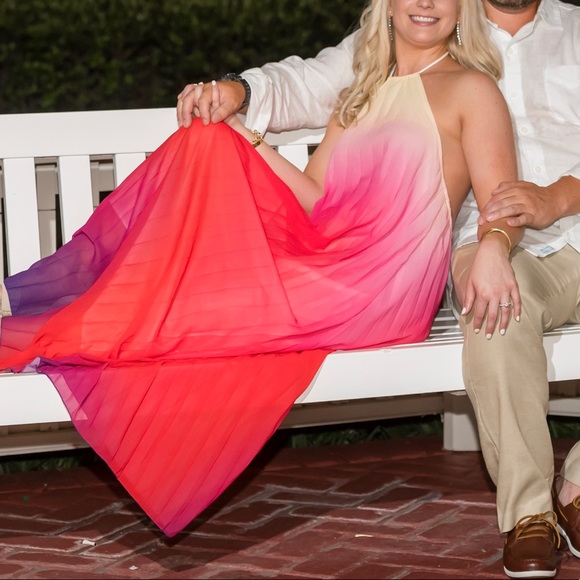 Ombré Backless Maxi Dress, M - Picture 5 of 8
